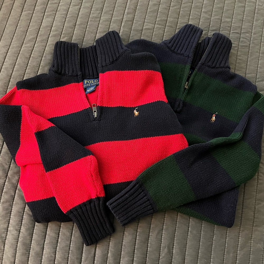 Ralph Lauren POLO Pair of Boys Size 8 Sweaters